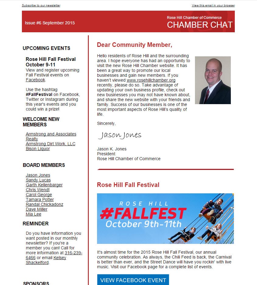 Chamber Chat Newsletter Issue #6