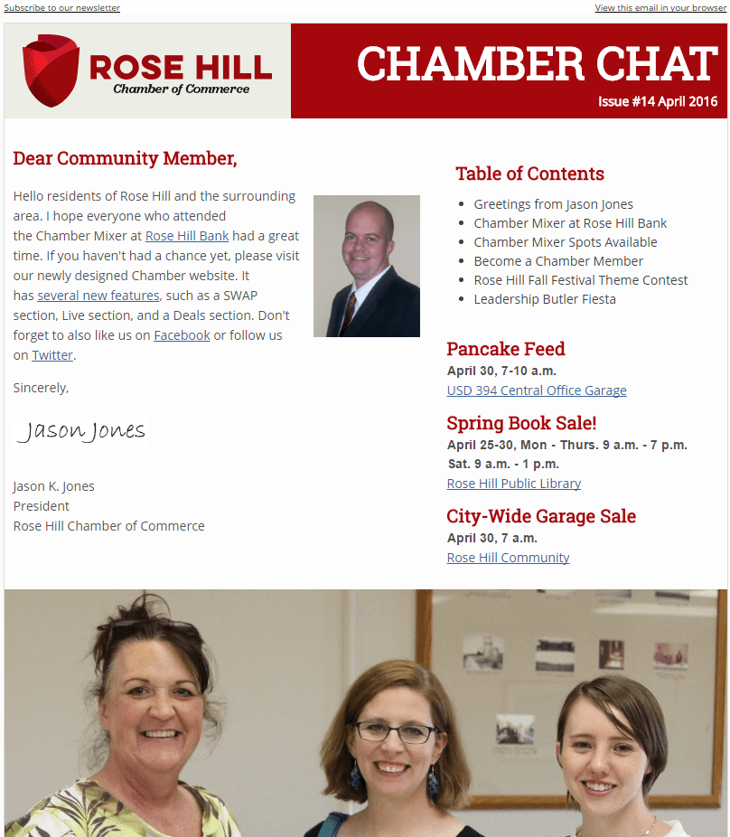 Chamber Chat Newsletter #14 - April, 2016